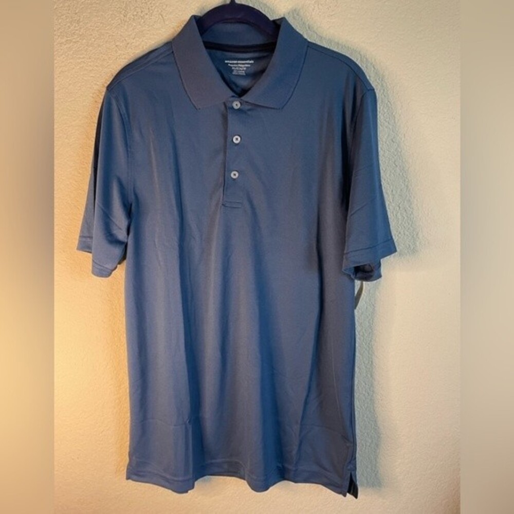 New golf polo Men Regular Quick-Dry Shirt XS collar blue amazon